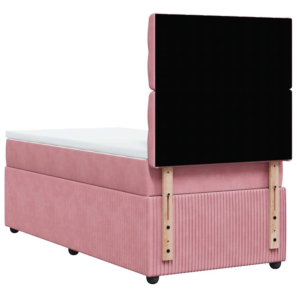 Sommier à lattes de lit avec matelas Rose 90x200 cm Velours - XIOS