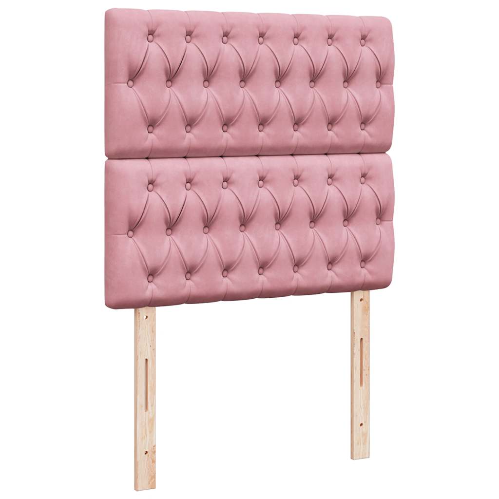 Sommier à lattes de lit avec matelas Rose 90x200 cm Velours - XIOS