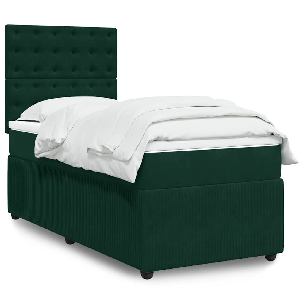 Sommier à lattes de lit avec matelas Vert foncé 90x200 cm - XIOS