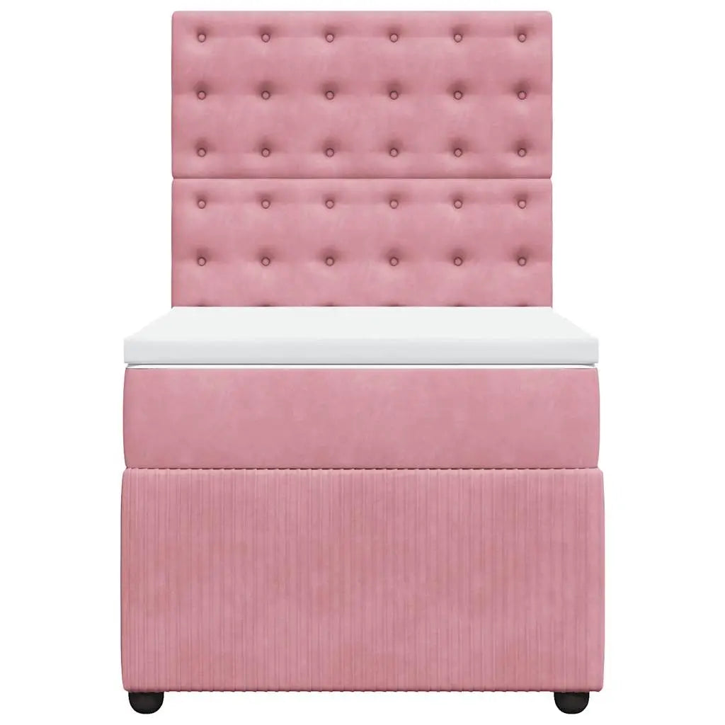 Sommier à lattes de lit avec matelas Rose 90x200 cm Velours - XIOS