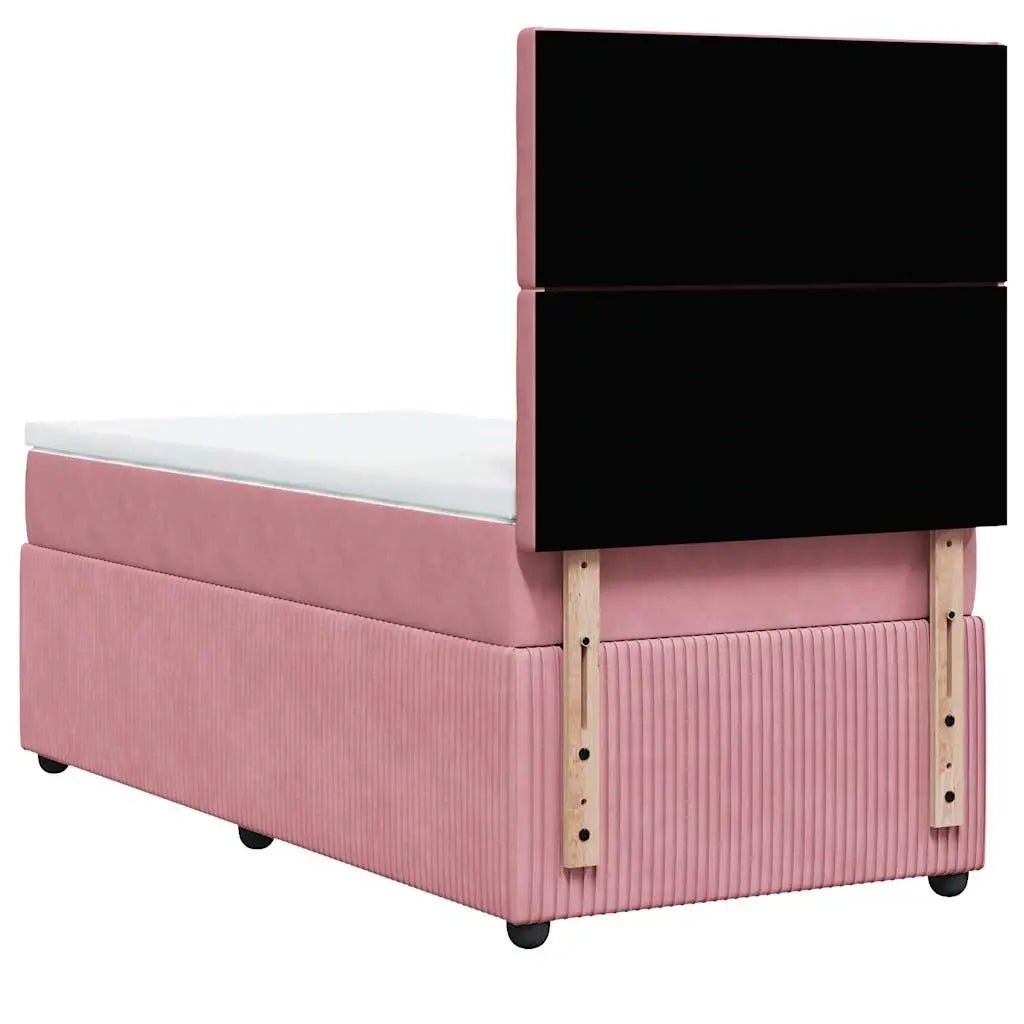 Sommier à lattes de lit avec matelas Rose 90x200 cm Velours - XIOS