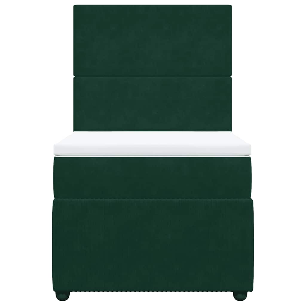 Sommier à lattes de lit avec matelas Vert foncé 100x200 cm - XIOS