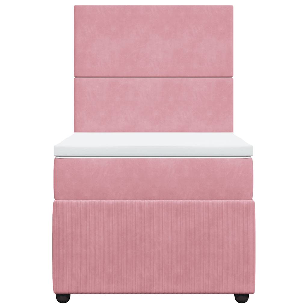 Sommier à lattes de lit avec matelas Rose 100x200 cm Velours - XIOS