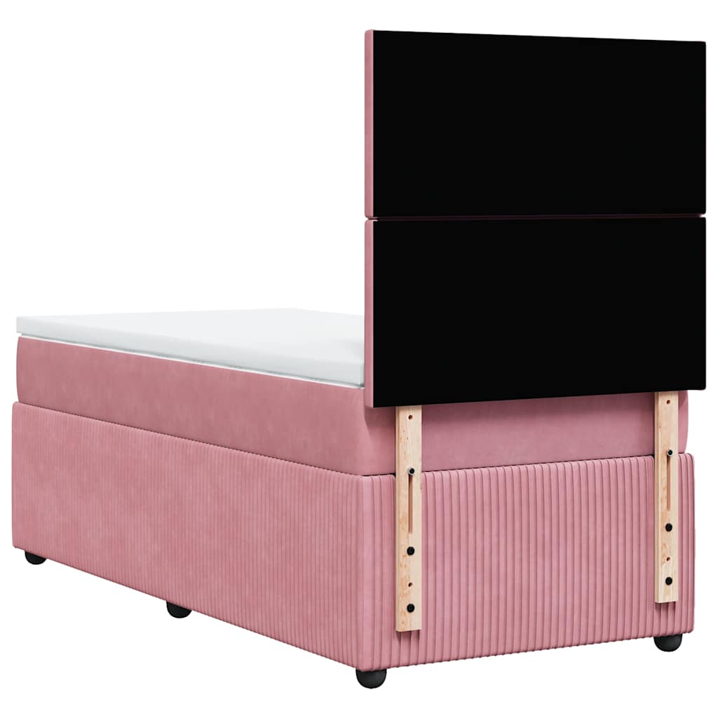 Sommier à lattes de lit avec matelas Rose 100x200 cm Velours - XIOS