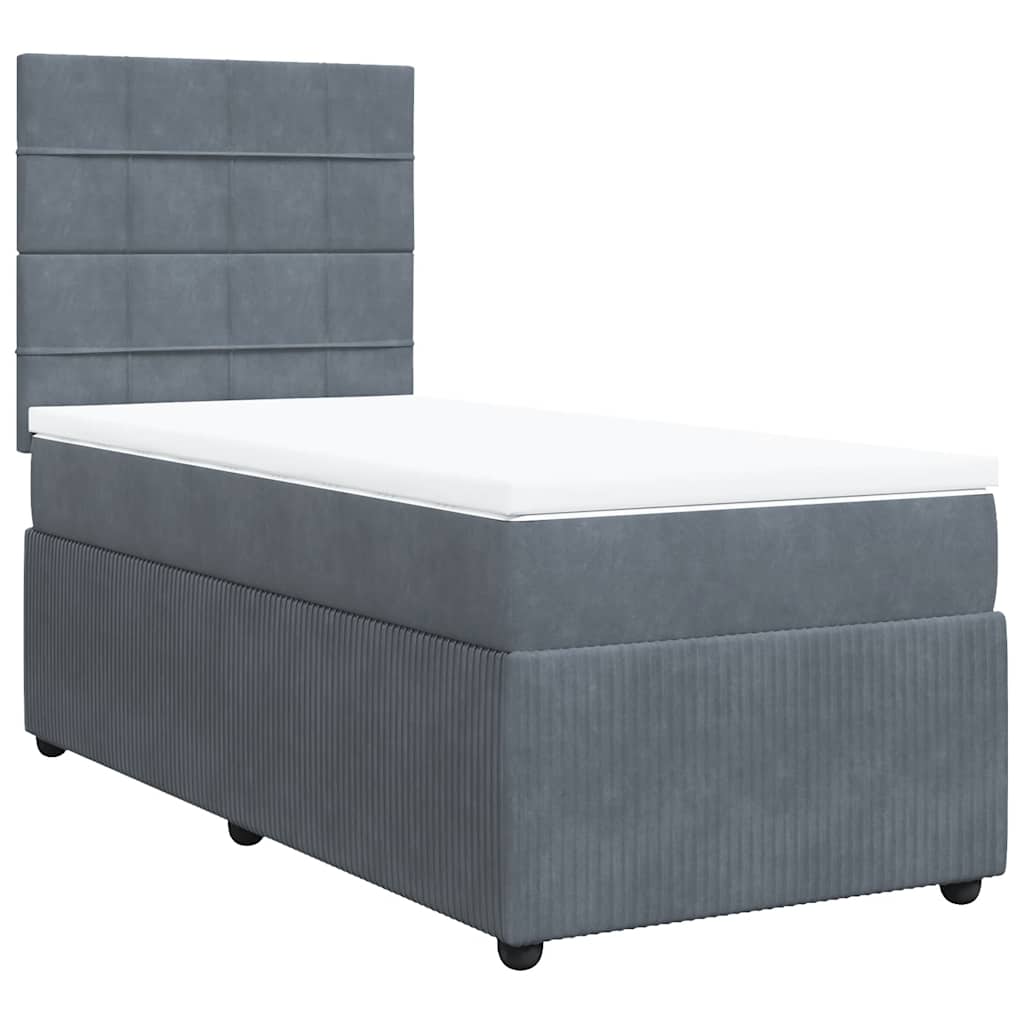 Sommier à lattes de lit avec matelas Gris foncé 100x200 cm - XIOS