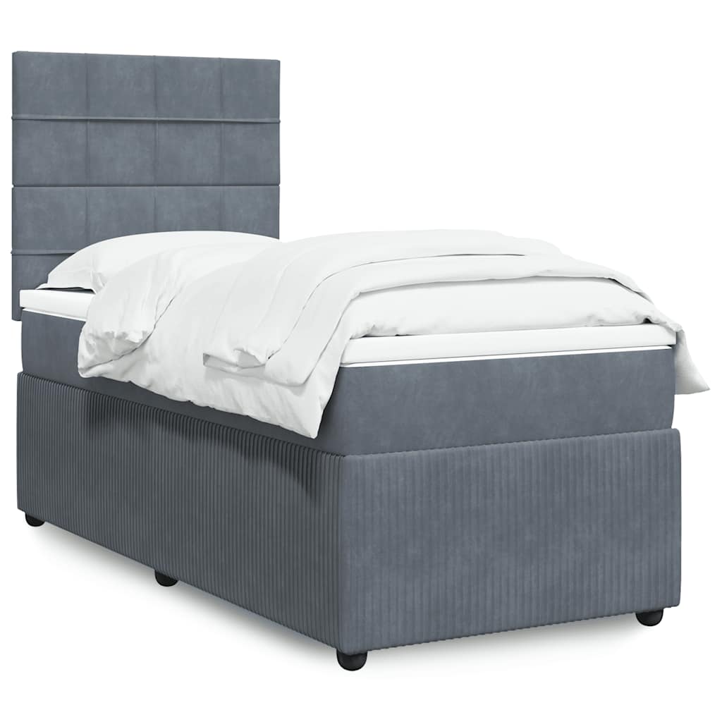 Sommier à lattes de lit avec matelas Gris foncé 100x200 cm - XIOS