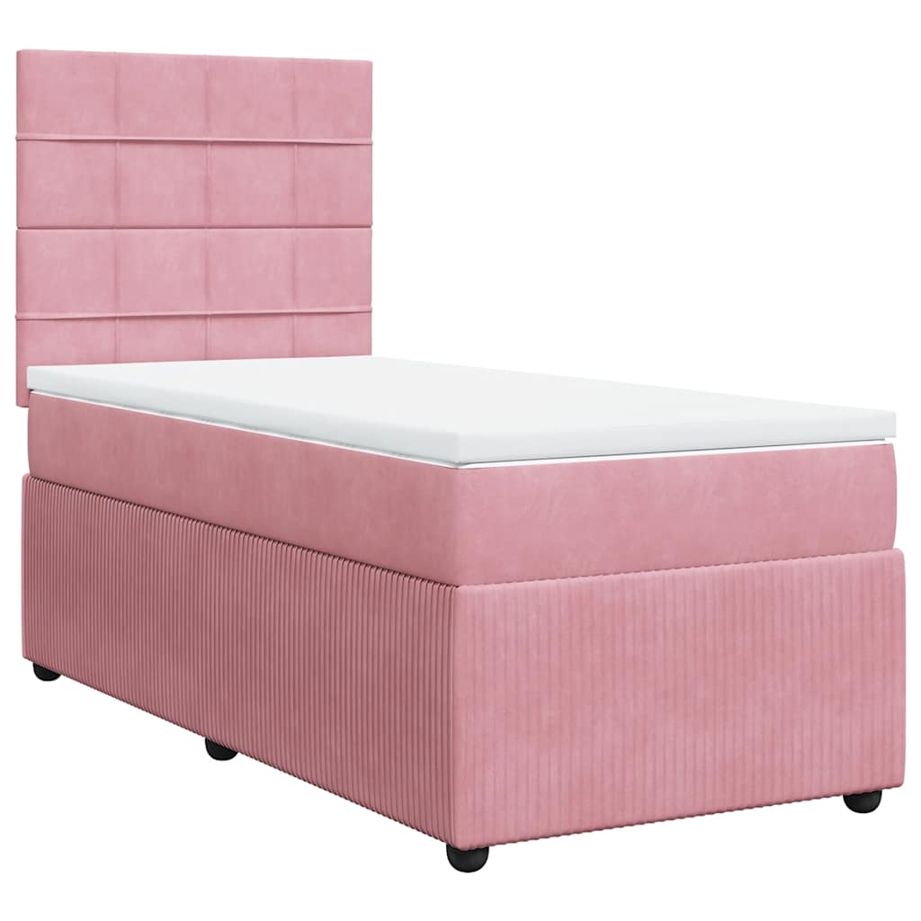 Sommier à lattes de lit avec matelas Rose 100x200 cm Velours - XIOS