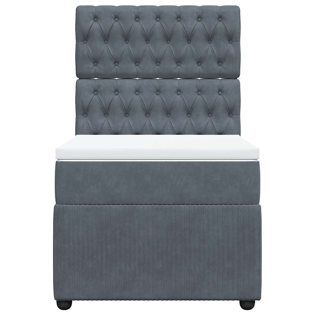 Sommier à lattes de lit avec matelas Gris foncé 100x200 cm - XIOS