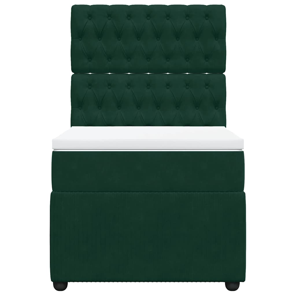 Sommier à lattes de lit avec matelas Vert foncé 100x200 cm - XIOS