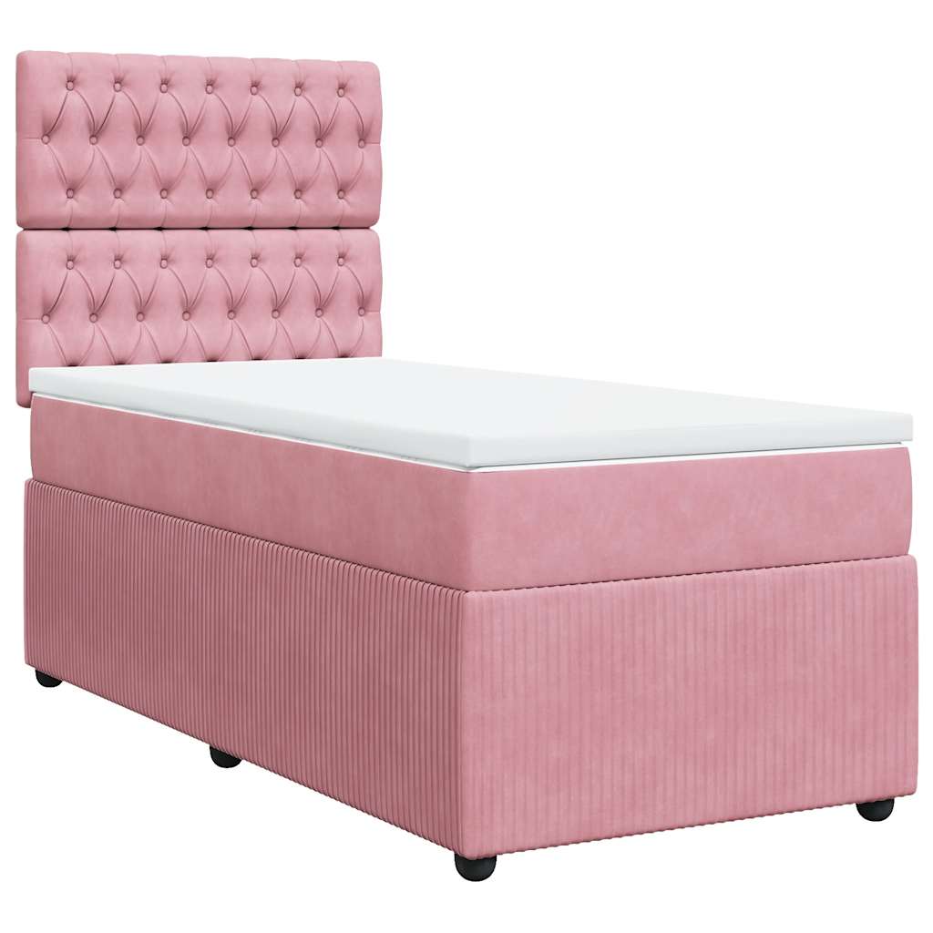 Sommier à lattes de lit avec matelas Rose 100x200 cm Velours - XIOS
