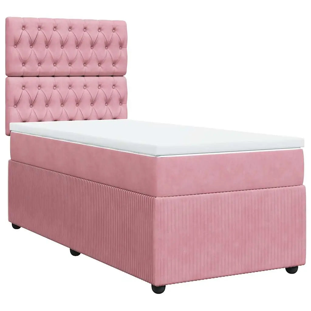 Sommier à lattes de lit avec matelas Rose 100x200 cm Velours - XIOS