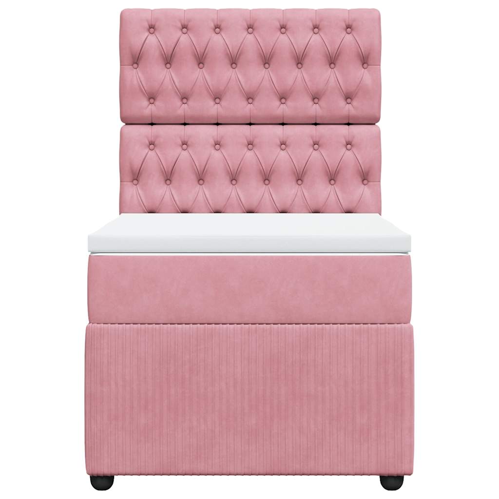 Sommier à lattes de lit avec matelas Rose 100x200 cm Velours - XIOS