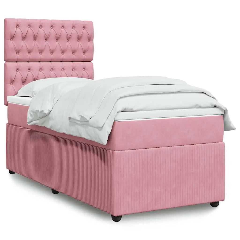Sommier à lattes de lit avec matelas Rose 100x200 cm Velours - XIOS