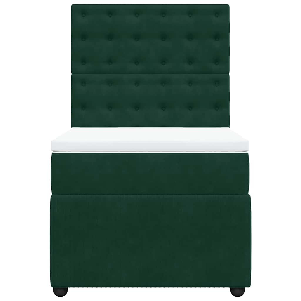 Sommier à lattes de lit avec matelas Vert foncé 100x200 cm - XIOS