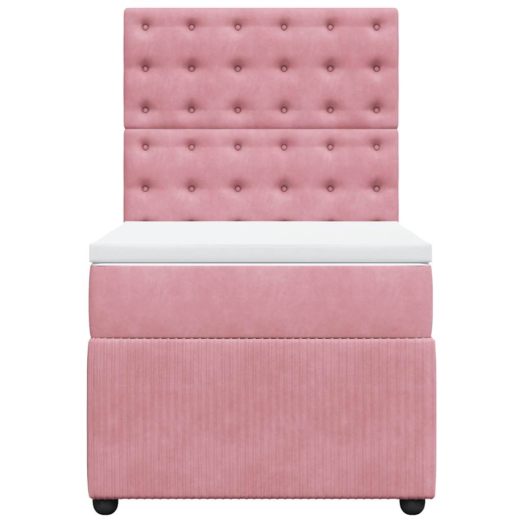 Sommier à lattes de lit avec matelas Rose 100x200 cm Velours - XIOS