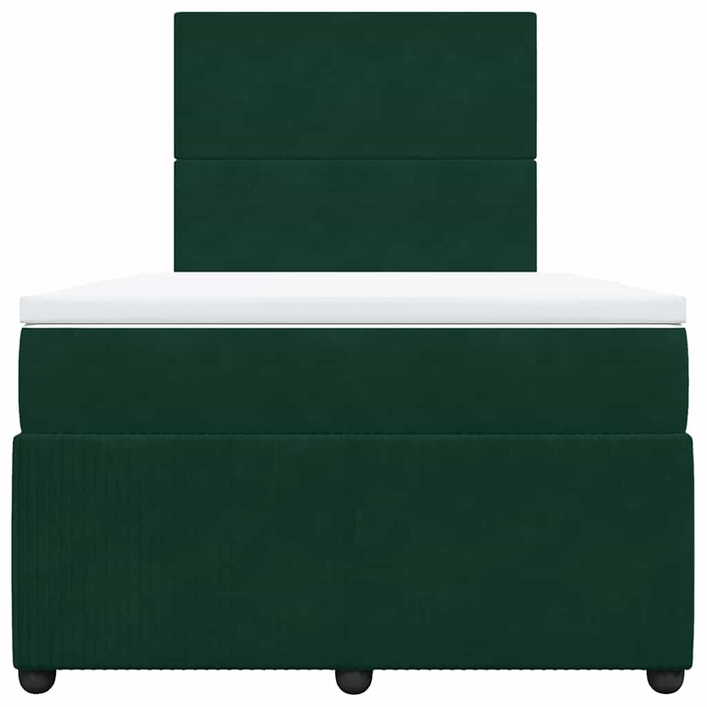 Sommier à lattes de lit avec matelas vert foncé 120x190 cm - XIOS