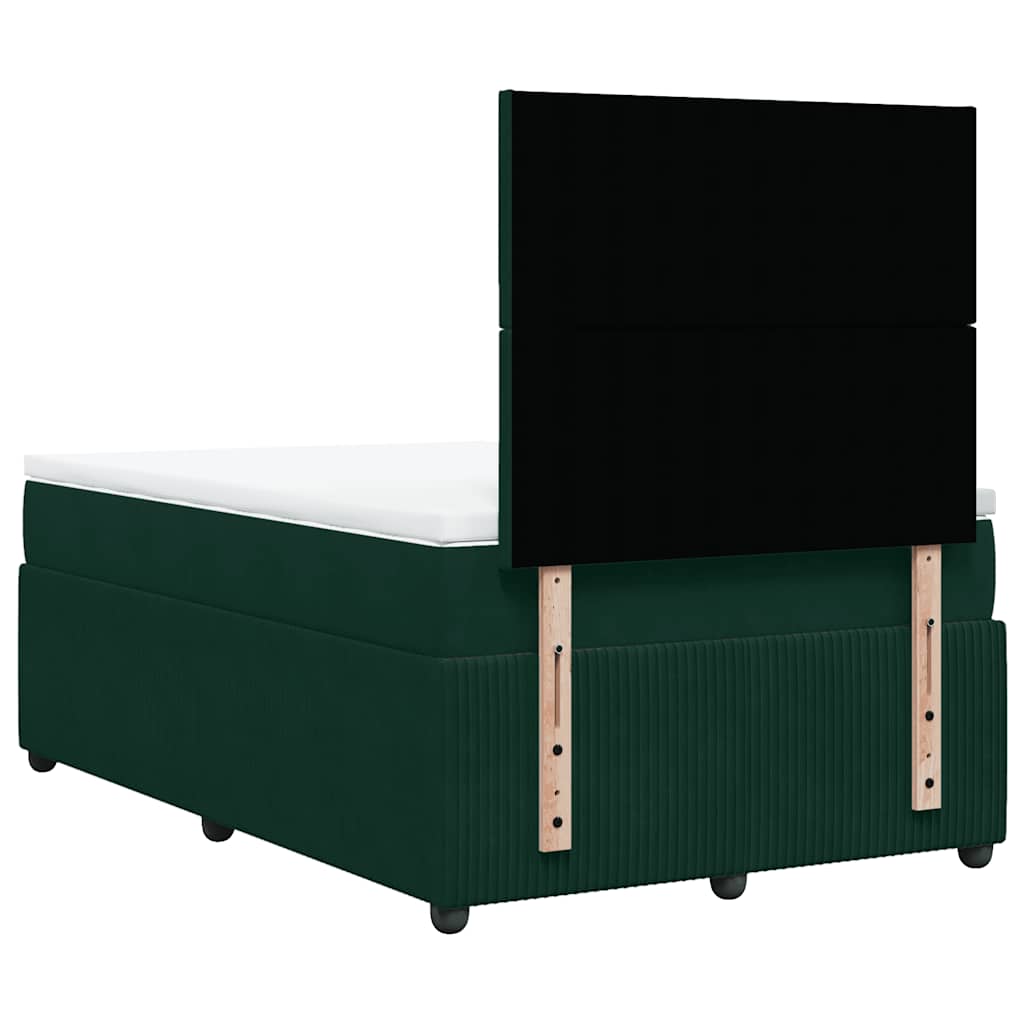Sommier à lattes de lit avec matelas vert foncé 120x190 cm - XIOS