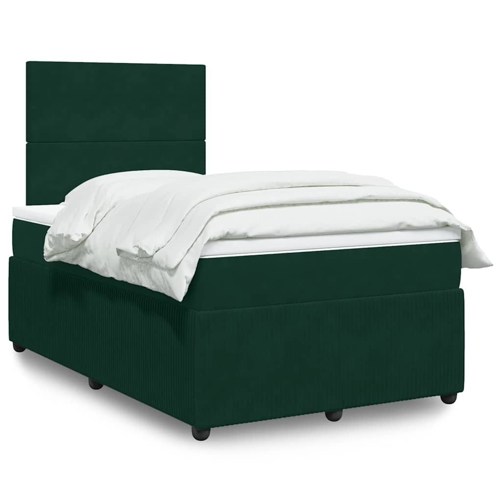 Sommier à lattes de lit avec matelas vert foncé 120x190 cm - XIOS