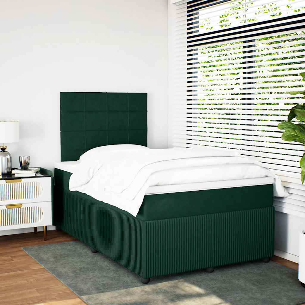 Sommier à lattes de lit avec matelas vert foncé 120x190 cm - XIOS