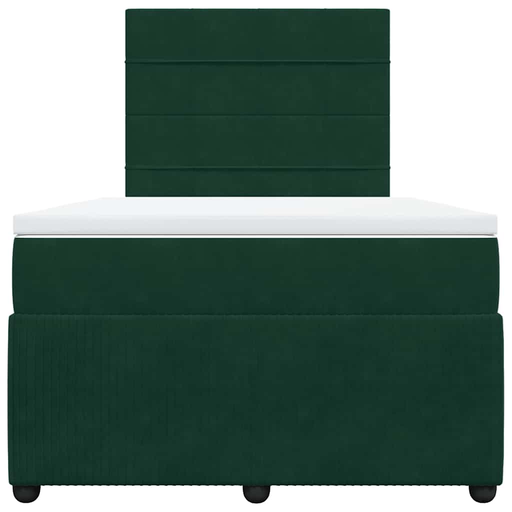 Sommier à lattes de lit avec matelas vert foncé 120x190 cm - XIOS