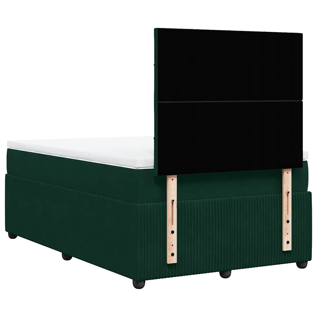 Sommier à lattes de lit avec matelas vert foncé 120x190 cm - XIOS