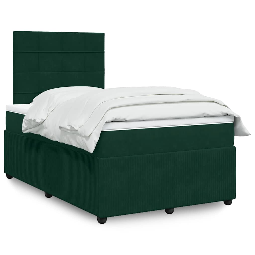 Sommier à lattes de lit avec matelas vert foncé 120x190 cm - XIOS