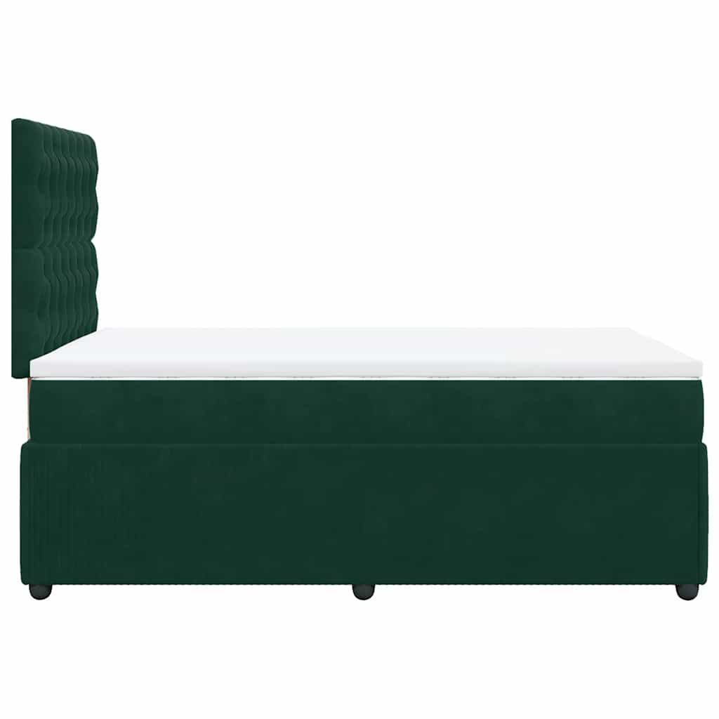 Sommier à lattes de lit avec matelas vert foncé 120x190 cm - XIOS