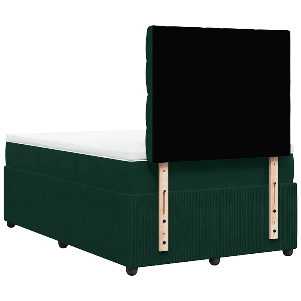 Sommier à lattes de lit avec matelas vert foncé 120x190 cm - XIOS