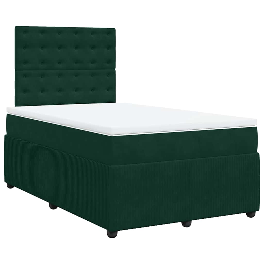 Sommier à lattes de lit avec matelas vert foncé 120x190 cm - XIOS