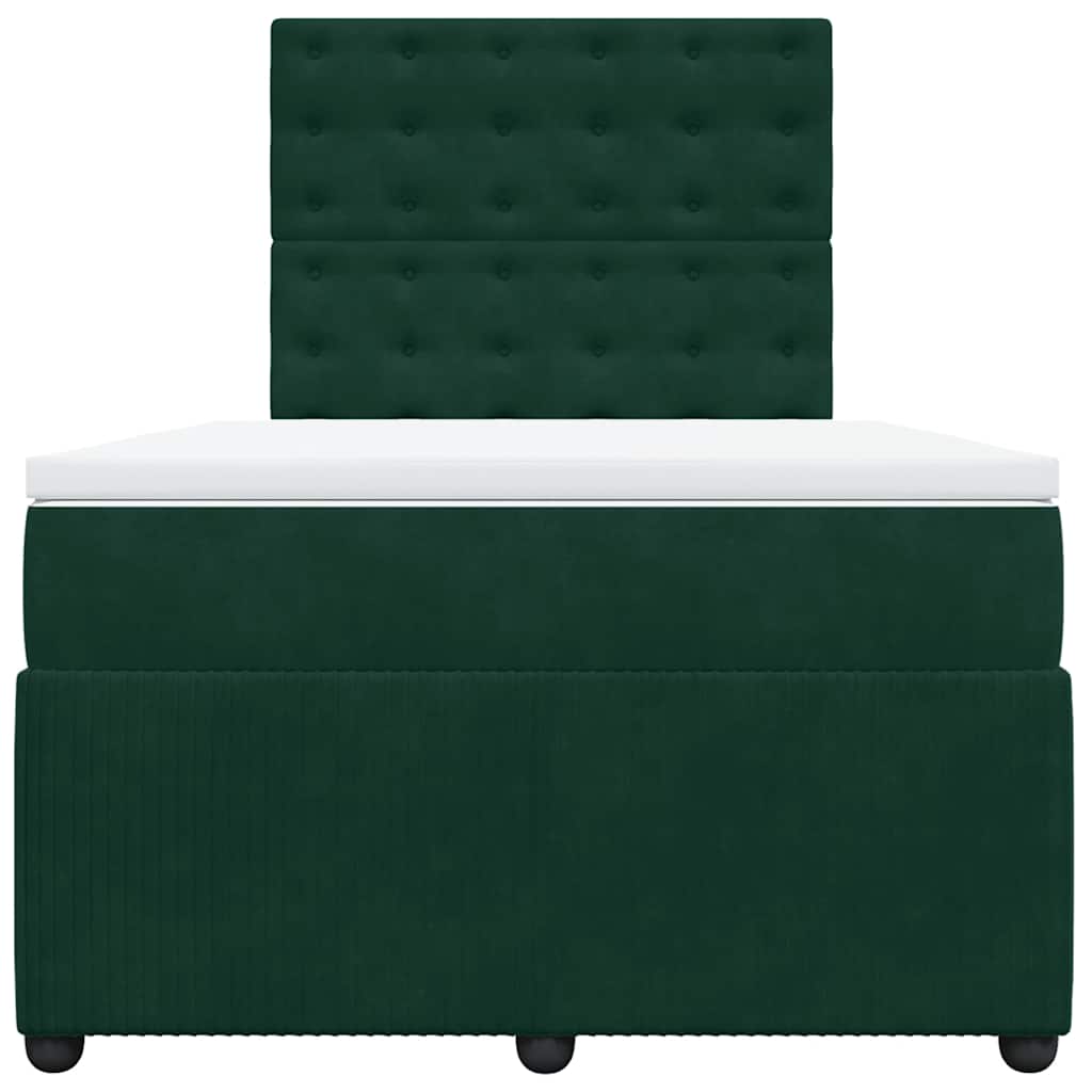 Sommier à lattes de lit avec matelas vert foncé 120x190 cm - XIOS
