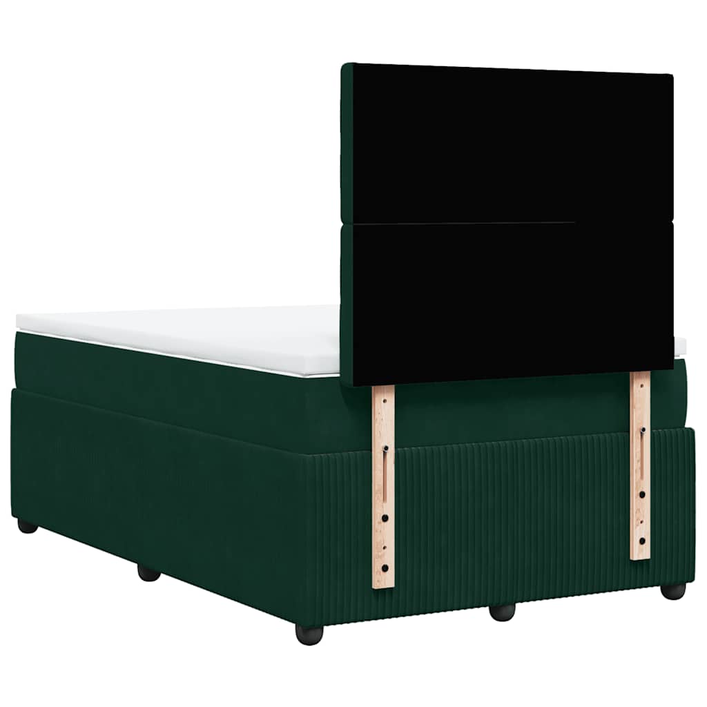 Sommier à lattes de lit avec matelas vert foncé 120x190 cm - XIOS