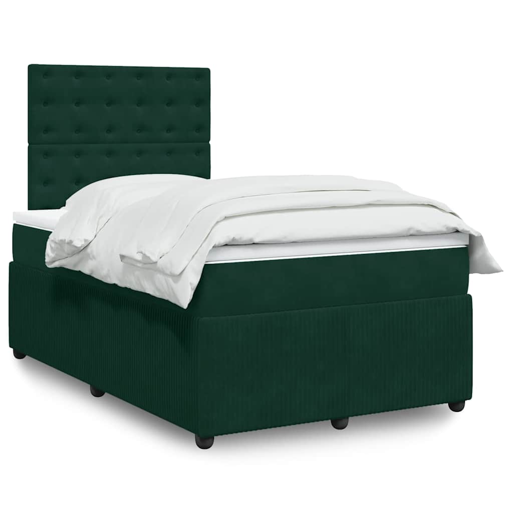 Sommier à lattes de lit avec matelas vert foncé 120x190 cm - XIOS