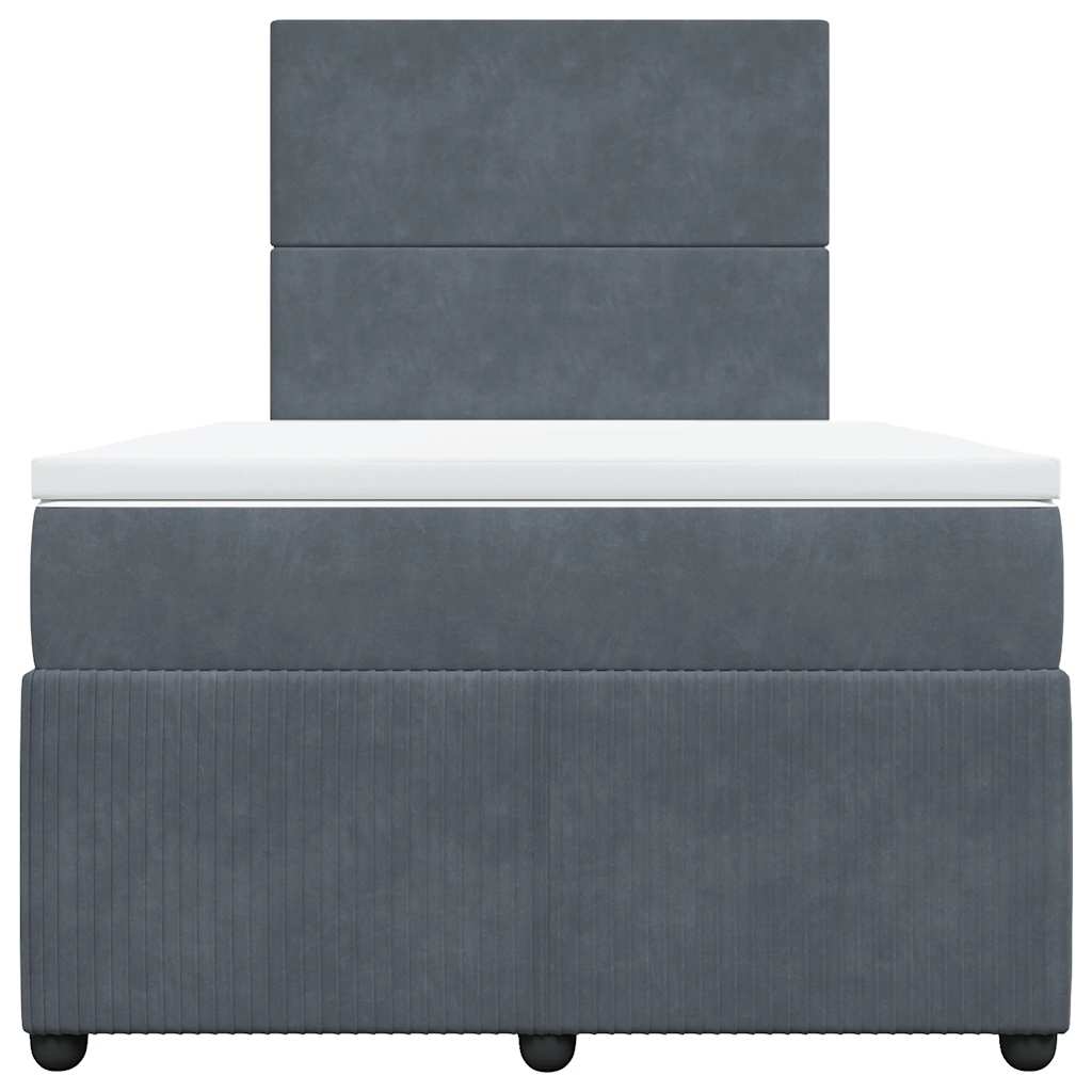 Sommier à lattes de lit et matelas Gris foncé 120x200cm Velours - XIOS
