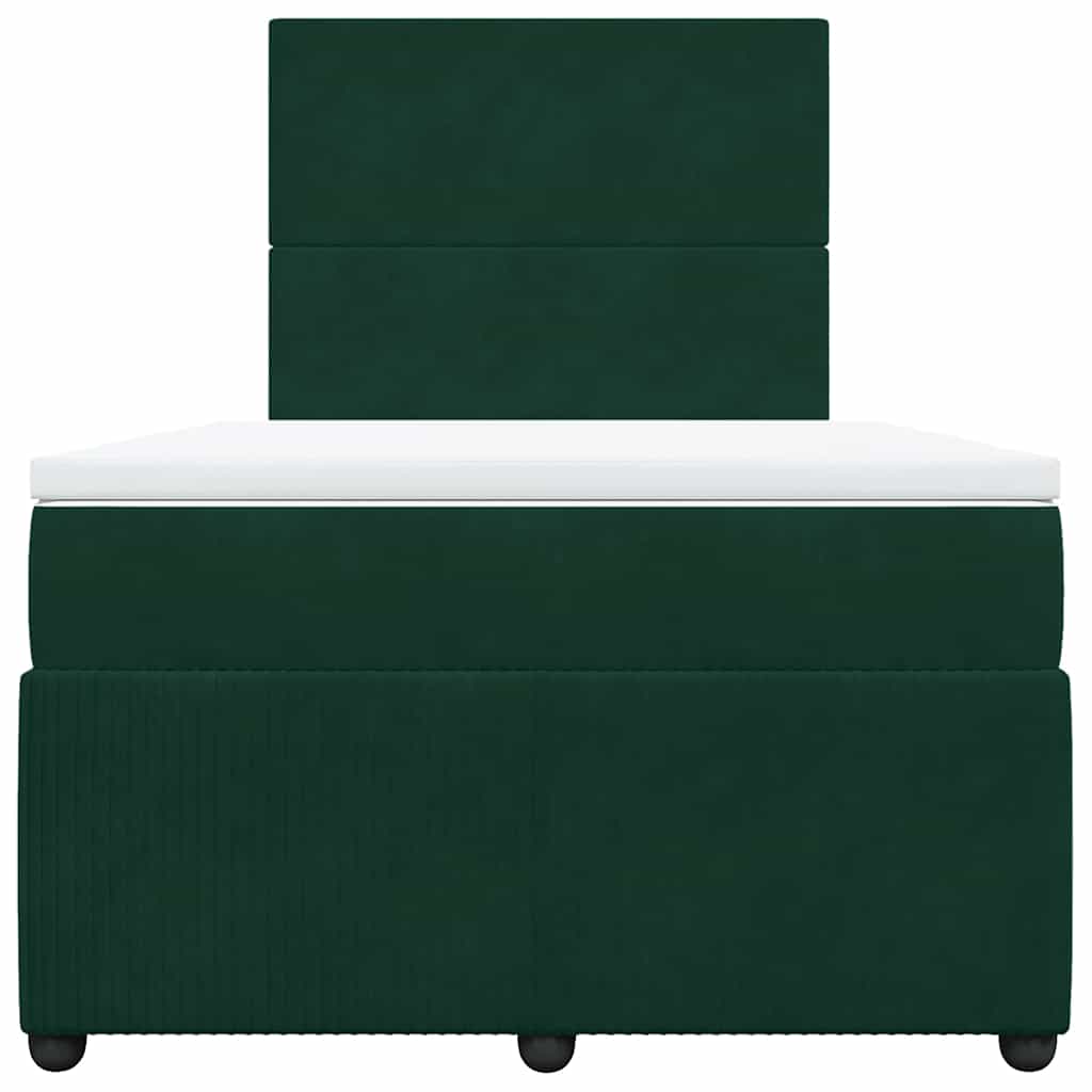 Sommier à lattes de lit et matelas Vert foncé 120x200cm Velours - XIOS
