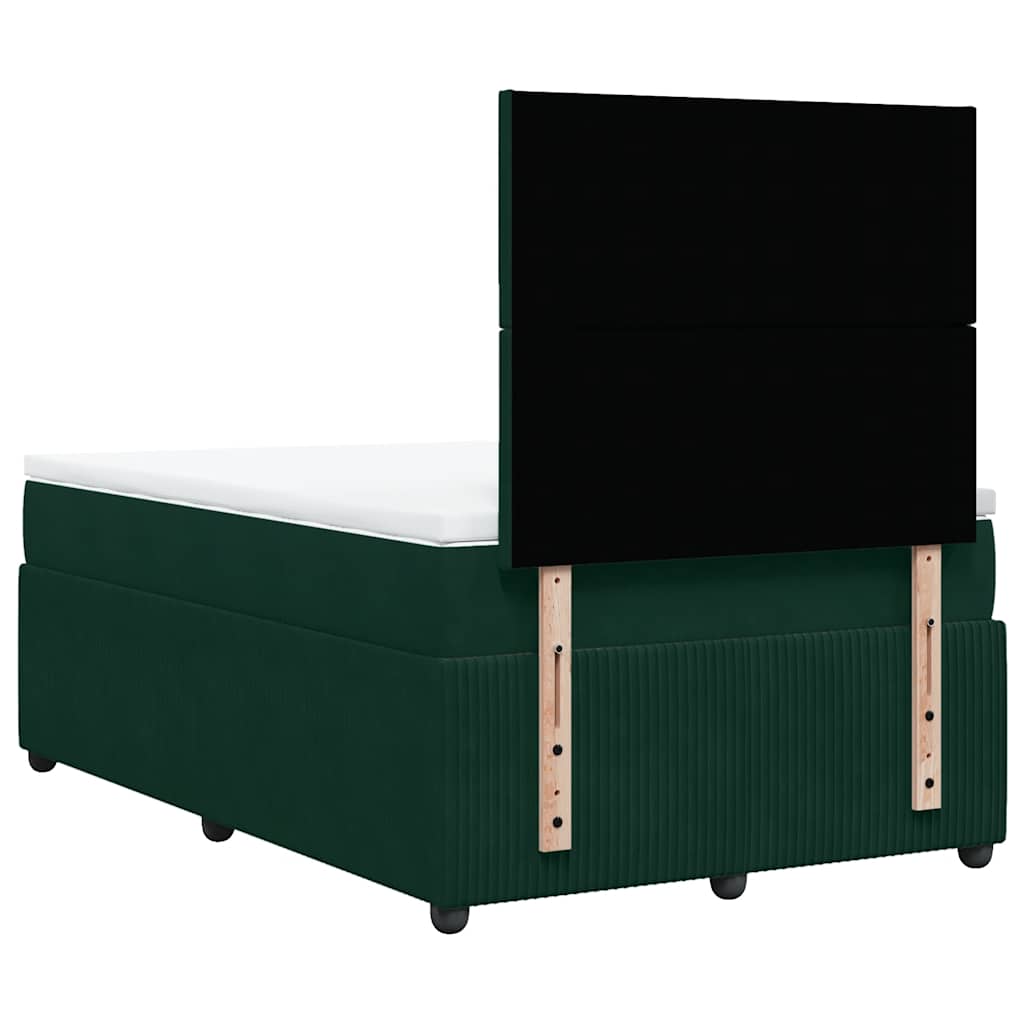 Sommier à lattes de lit et matelas Vert foncé 120x200cm Velours - XIOS