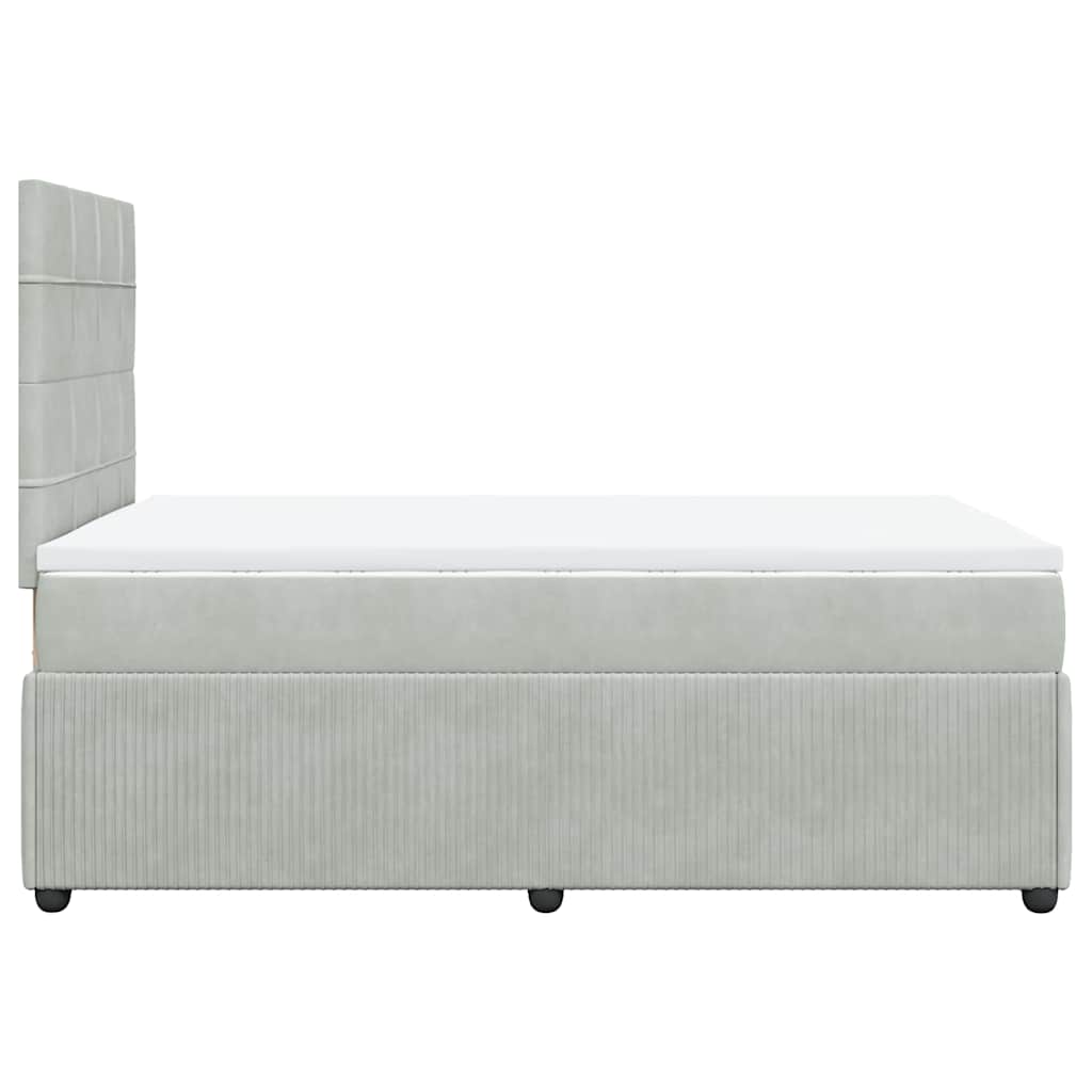 Sommier à lattes de lit et matelas Gris clair 120x200cm Velours - XIOS