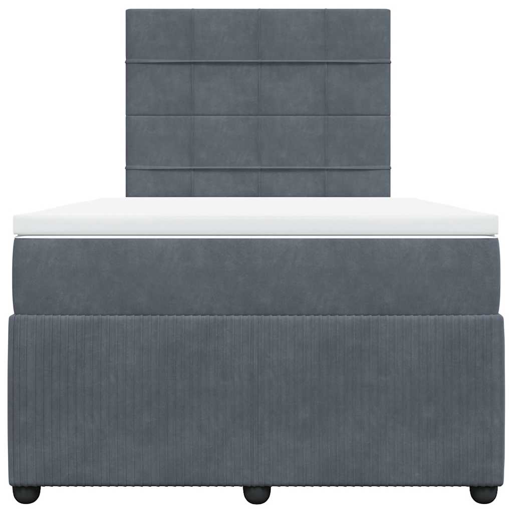 Sommier à lattes de lit et matelas Gris foncé 120x200cm Velours - XIOS
