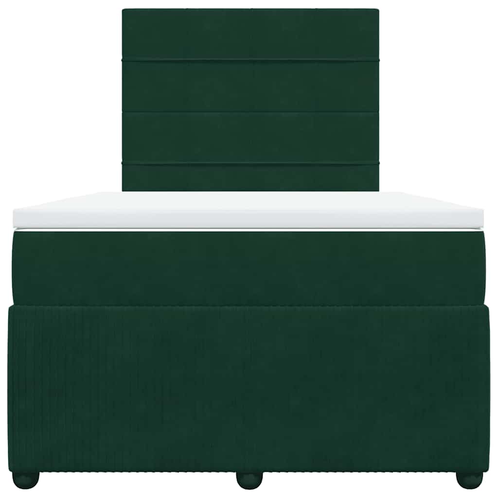 Sommier à lattes de lit et matelas Vert foncé 120x200cm Velours - XIOS