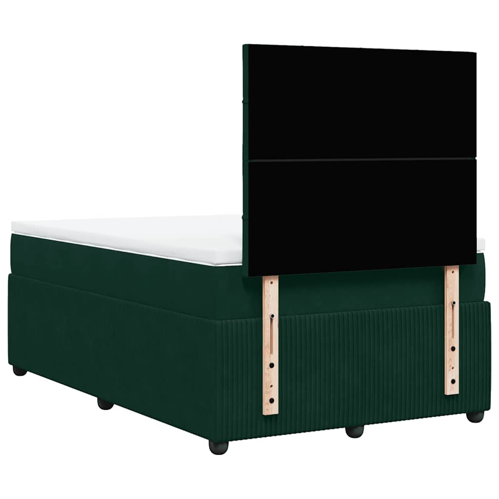 Sommier à lattes de lit et matelas Vert foncé 120x200cm Velours - XIOS