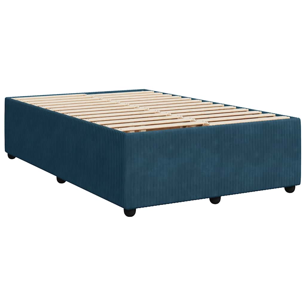 Sommier à lattes de lit et matelas Bleu foncé 120x200cm Velours - XIOS