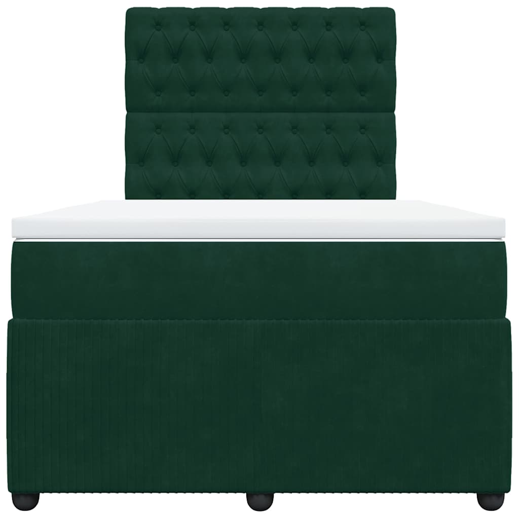 Sommier à lattes de lit et matelas Vert foncé 120x200cm Velours - XIOS