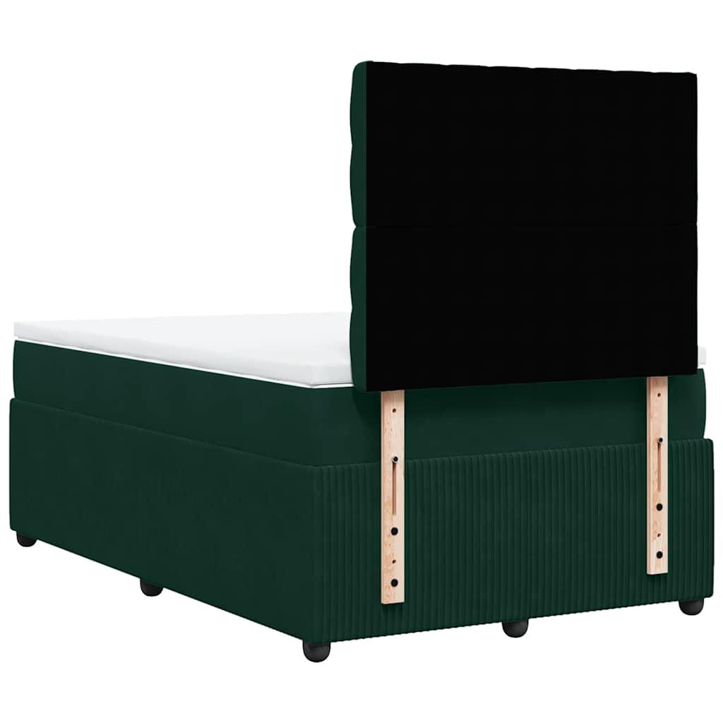 Sommier à lattes de lit et matelas Vert foncé 120x200cm Velours - XIOS