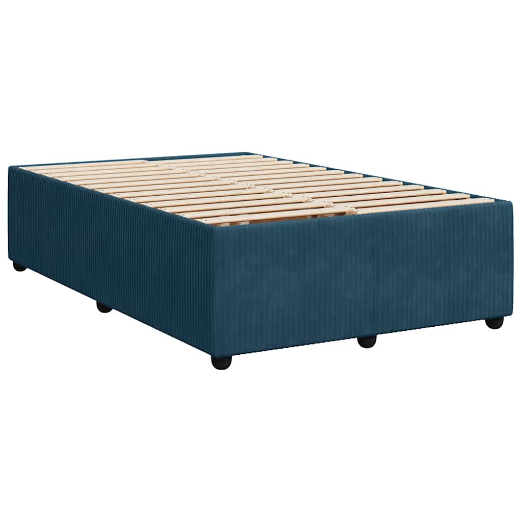 Sommier à lattes de lit et matelas Bleu foncé 120x200cm Velours - XIOS