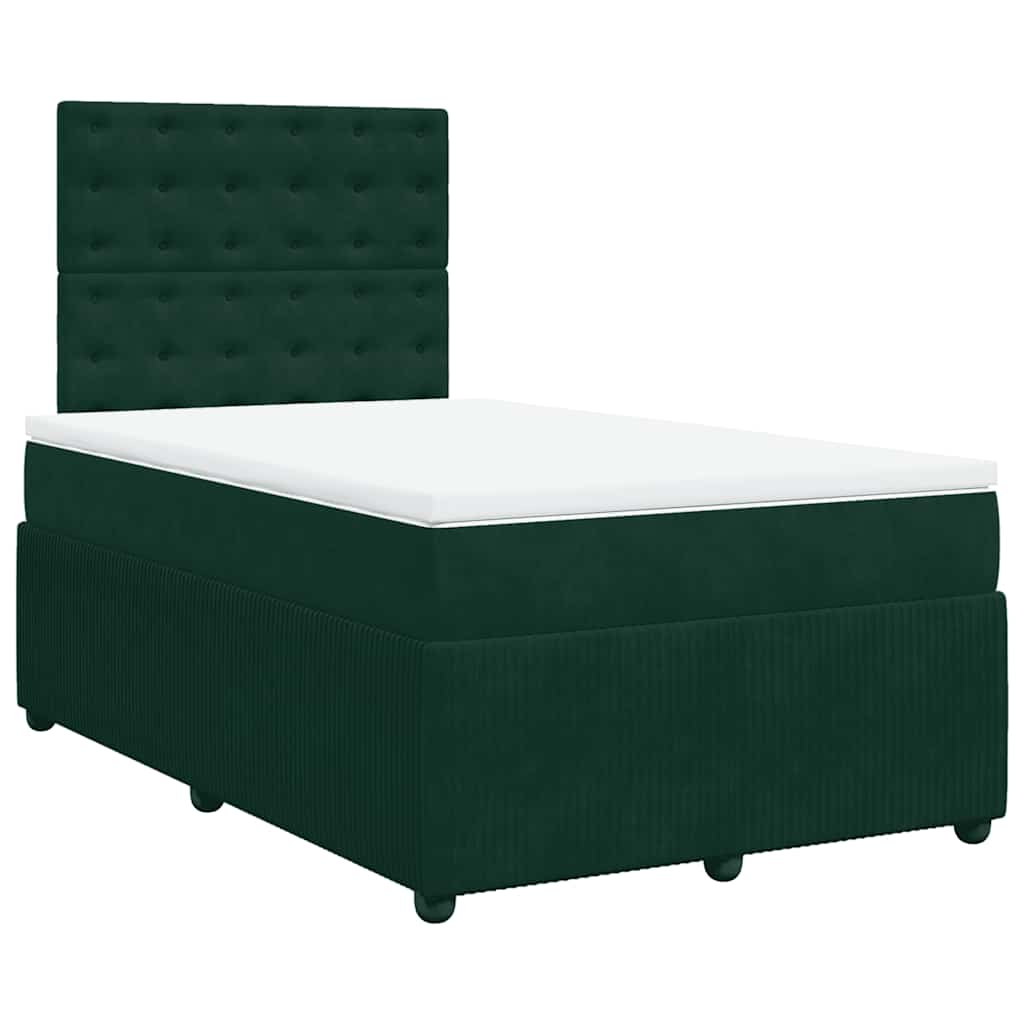 Sommier à lattes de lit et matelas Vert foncé 120x200cm Velours - XIOS