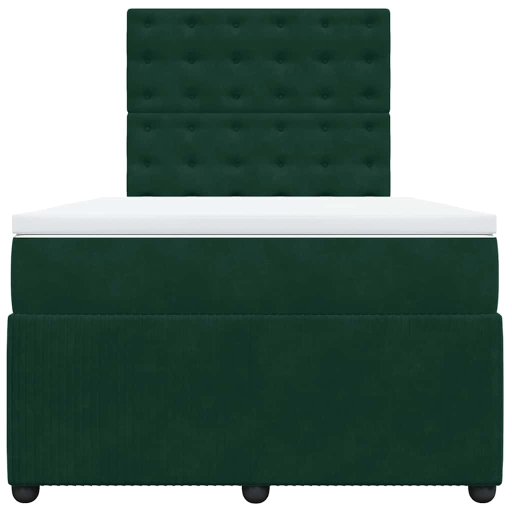 Sommier à lattes de lit et matelas Vert foncé 120x200cm Velours - XIOS