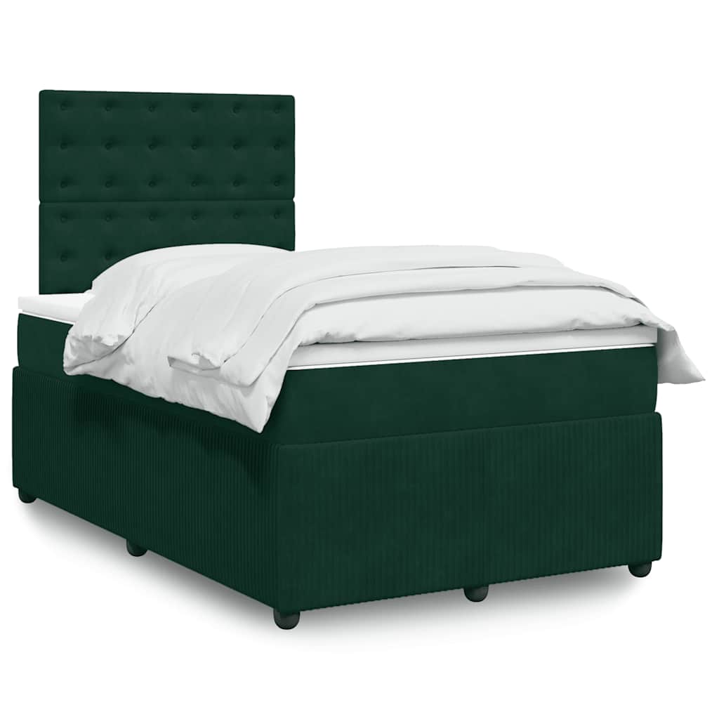 Sommier à lattes de lit et matelas Vert foncé 120x200cm Velours - XIOS