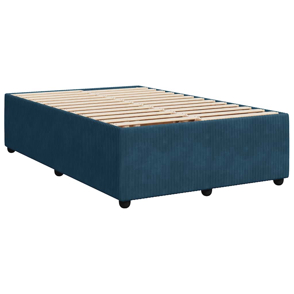 Sommier à lattes de lit et matelas Bleu foncé 120x200cm Velours - XIOS
