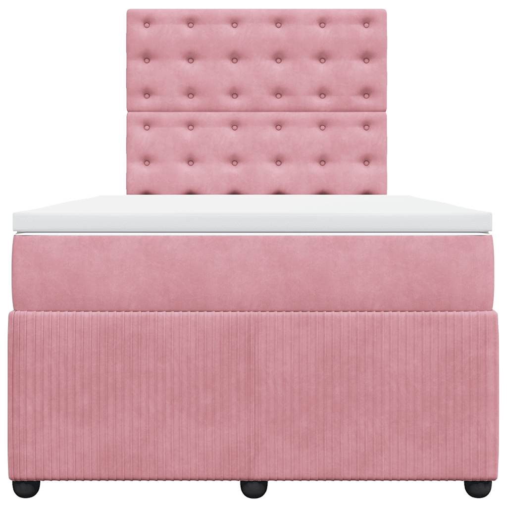 Sommier à lattes de lit avec matelas Rose 120x200 cm Velours - XIOS