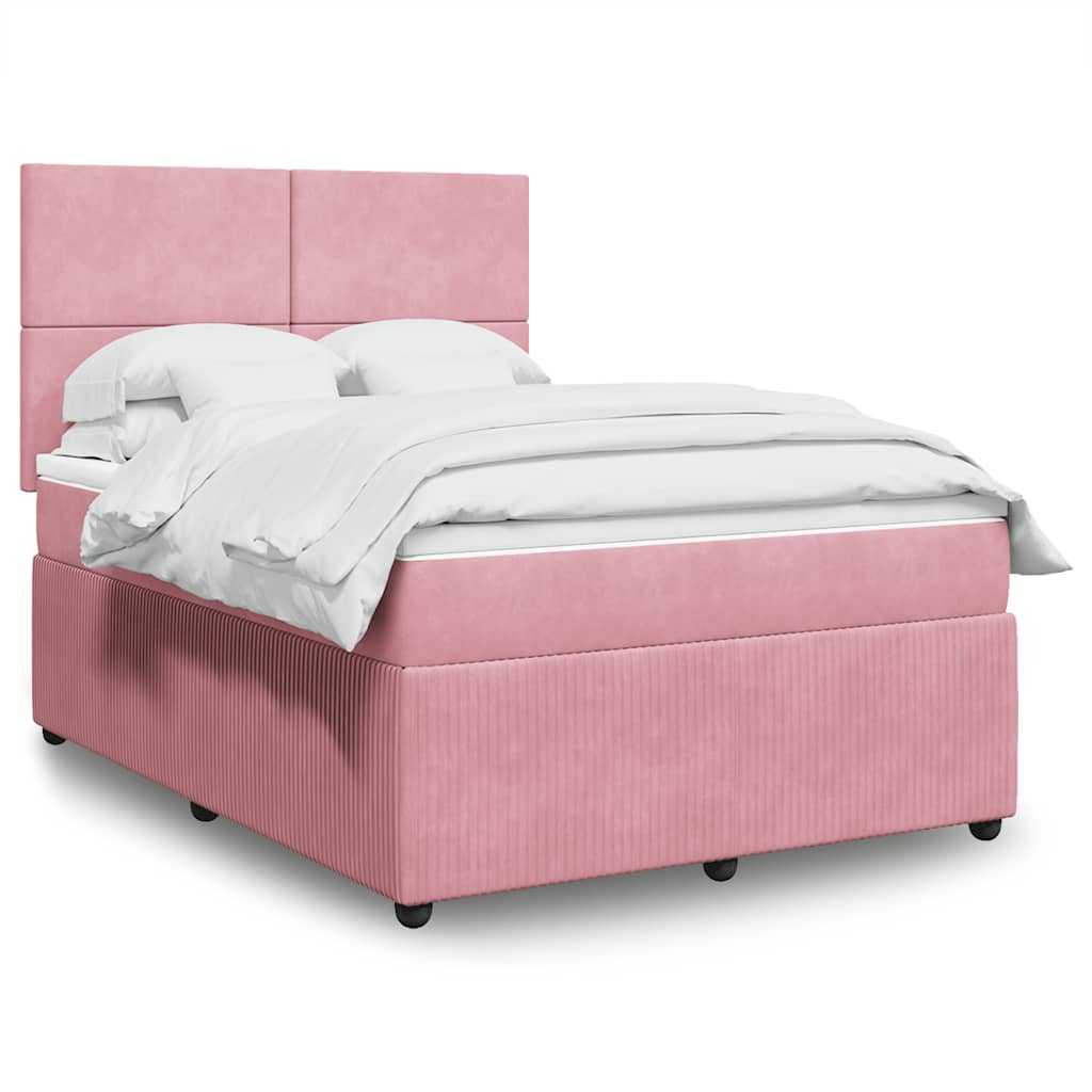Sommier à lattes de lit avec matelas Rose 140x190 cm Velours - XIOS