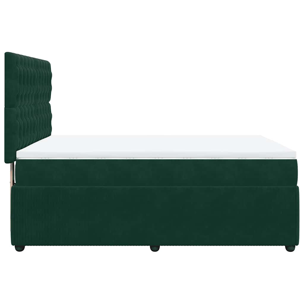 Sommier à lattes de lit et matelas Vert foncé 140x190cm Velours - XIOS